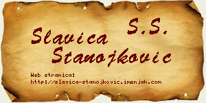 Slavica Stanojković vizit kartica